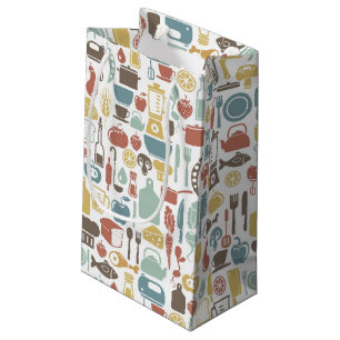 Petit Sac Cadeau Motif avec des icônes de cuisine