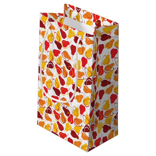 Petit Sac Cadeau Motif avec des poires (Dos Angle)