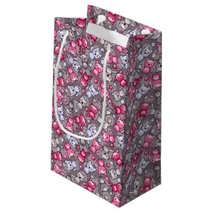 Petit Sac Cadeau motif avec les chats mignons de griffonnage de