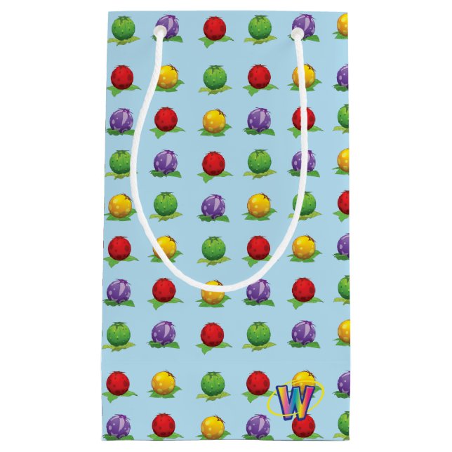 Petit Sac Cadeau Motif bleu de baie (Devant)