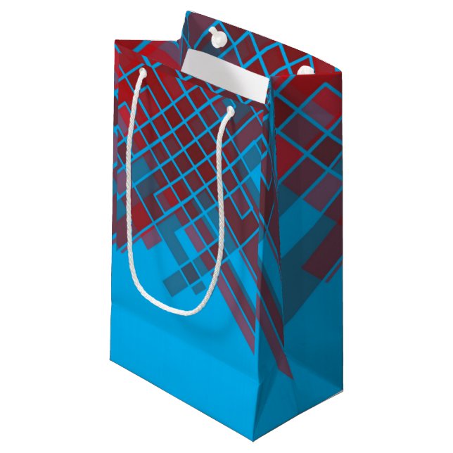 Petit Sac Cadeau Motif chaud mixte (Devant Angle)