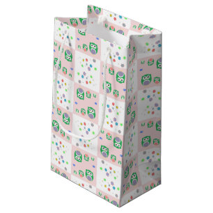 Petit Sac Cadeau Motif coloré de hibou pour des enfants