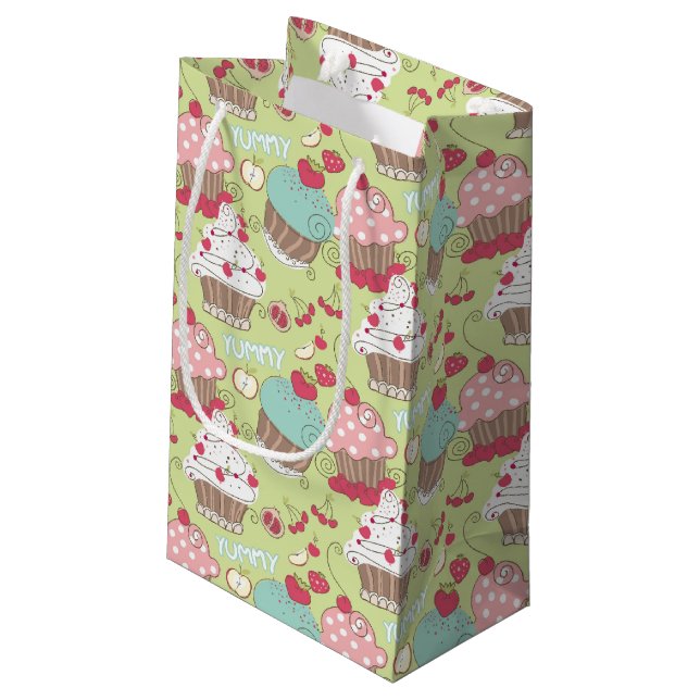 Petit Sac Cadeau Motif Cupcake (Dos Angle)