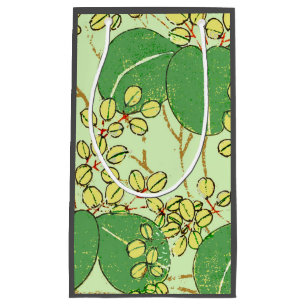 Petit Sac Cadeau Motif d'art botanique floral de la feuille japonai