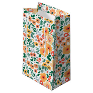 Petit Sac Cadeau Motif de Bouquet de jardin coloré