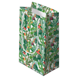Petit Sac Cadeau Motif de cactus d'aquarelle