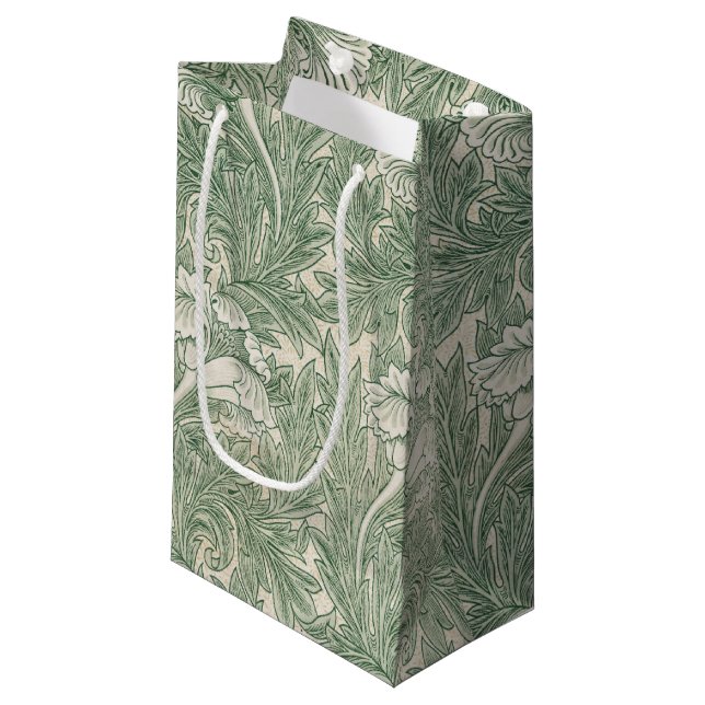 Petit Sac Cadeau Motif de fleurs, William Morris (Devant Angle)