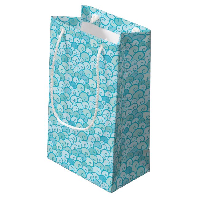 Petit Sac Cadeau Motif de mer (Dos Angle)