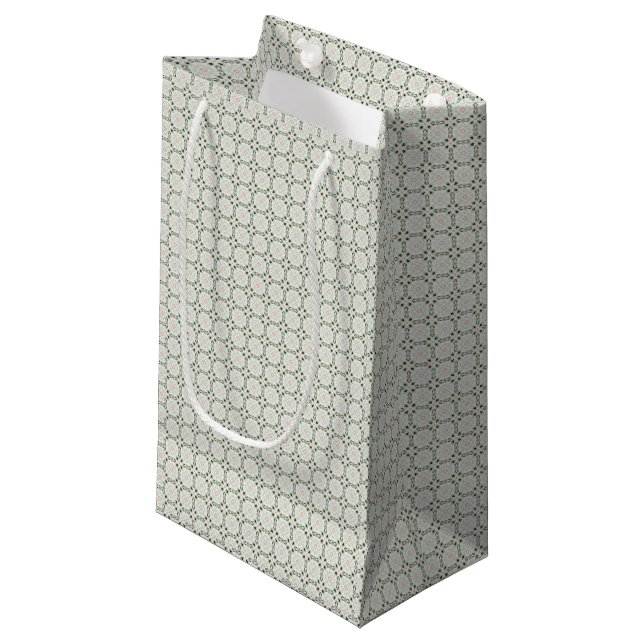 Petit Sac Cadeau Motif de Noël bohème éclectique complexe délicat (Devant Angle)