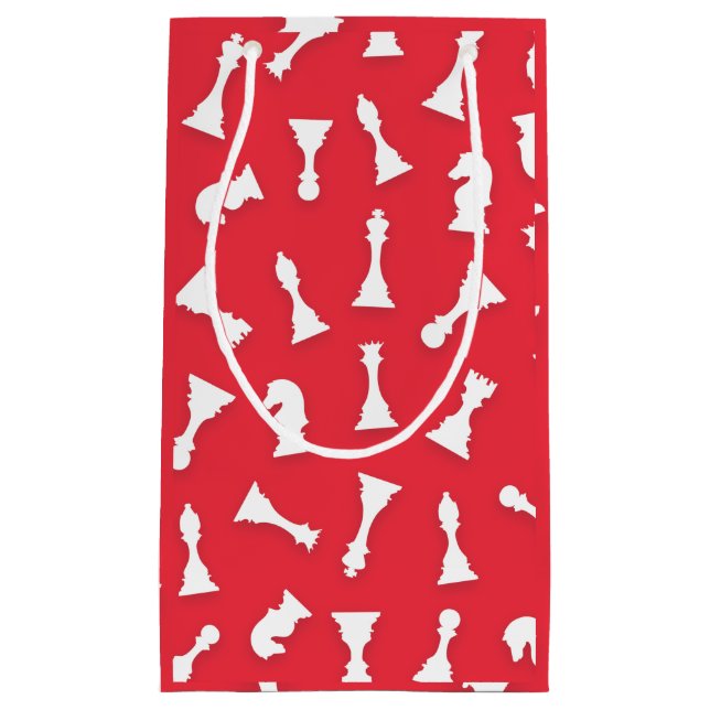 Petit Sac Cadeau Motif de pièces d'échecs - sans couture - Joueurs  (Devant)