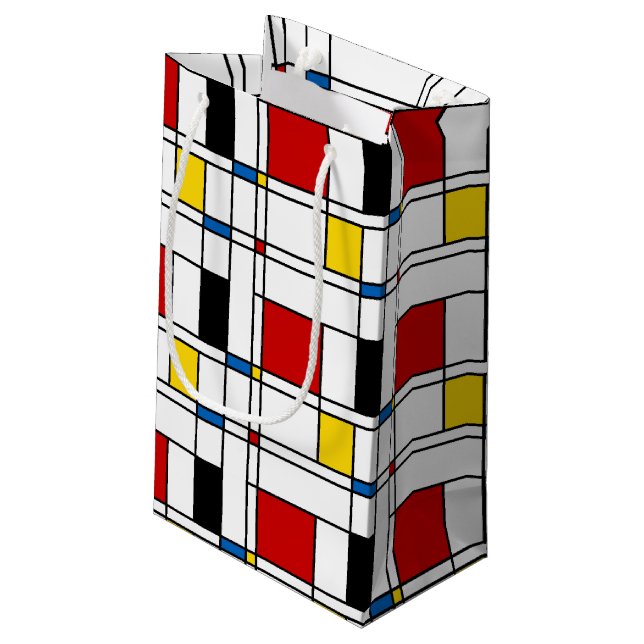 Petit Sac Cadeau Motif de Stijl (Dos Angle)