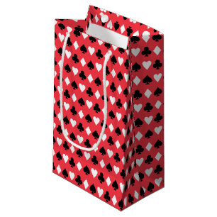 Petit Sac Cadeau Motif de symboles de cartes à jouer de casino de p