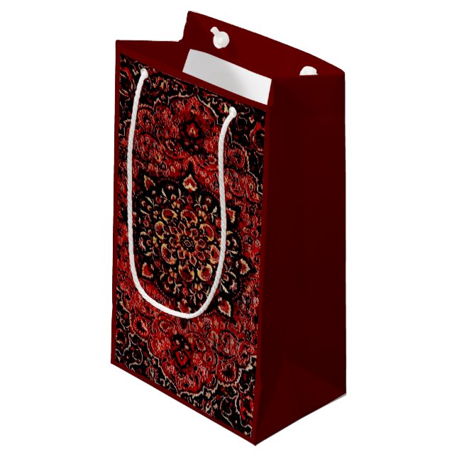 Petit Sac Cadeau motif de tapis persan (Devant Angle)