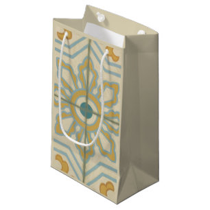 Petit Sac Cadeau Motif décoratif de tuile de Vieux Monde