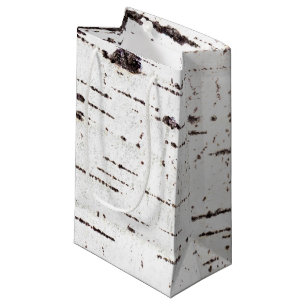 Petit Sac Cadeau Motif d'écorce de bouleau