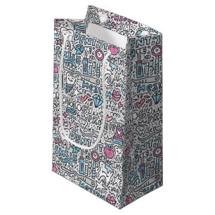 Petit Sac Cadeau Motif dentaire de bande dessinée