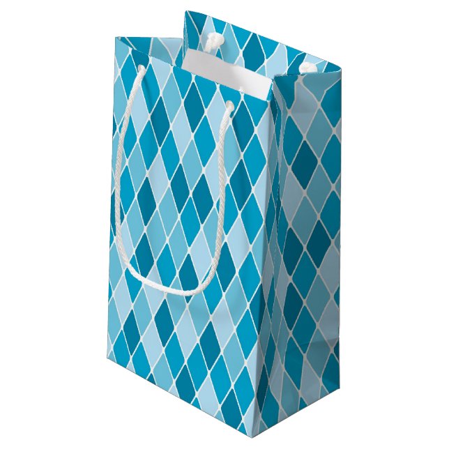 Petit Sac Cadeau Motif d'hiver de harlequin (Dos Angle)