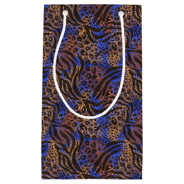 Petit Sac Cadeau Motif d'impression Leopard et Zebra (Devant)