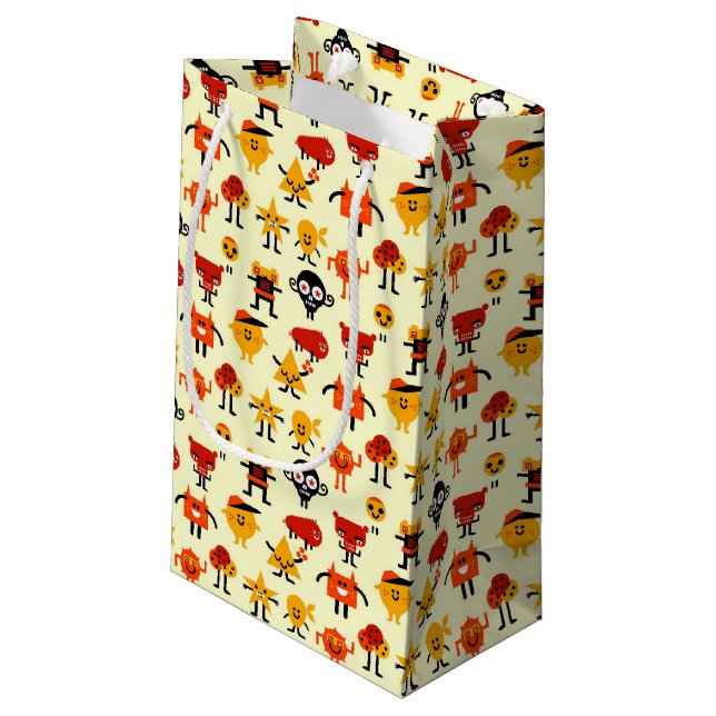 Petit Sac Cadeau Motif drôle de monstres (Dos Angle)