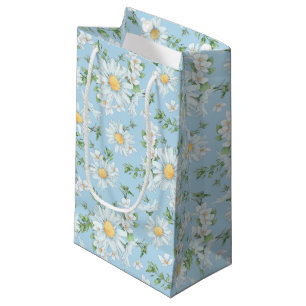 Petit Sac Cadeau Motif du jardin fleuri Pastel Daisy