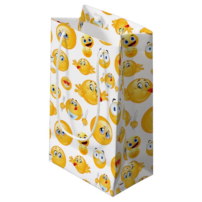 Petit Sac Cadeau Motif Emoji (Devant Angle)