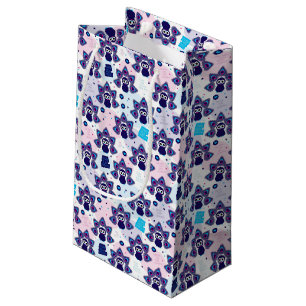 Petit Sac Cadeau motif exotique de paon de l'Inde