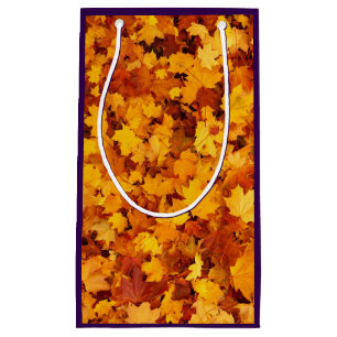 Petit Sac Cadeau Motif Feuille d'Érable-25877