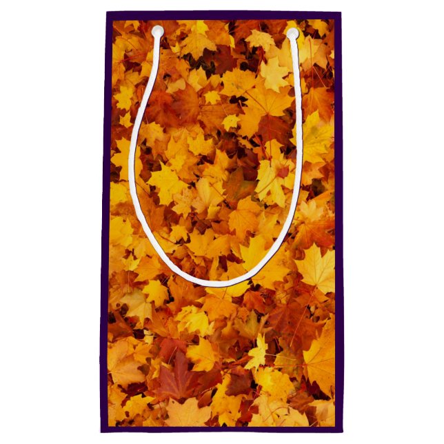 Petit Sac Cadeau Motif Feuille d'Érable-25877 (Devant)