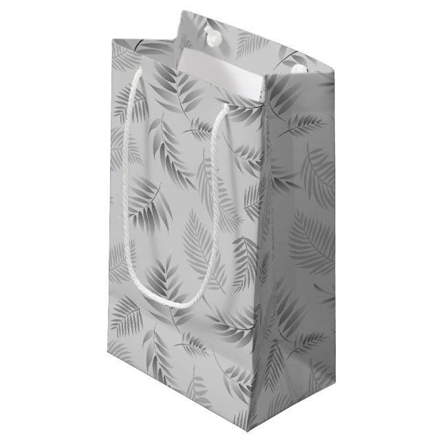 Petit Sac Cadeau Motif Feuille tropical 5 (Devant Angle)