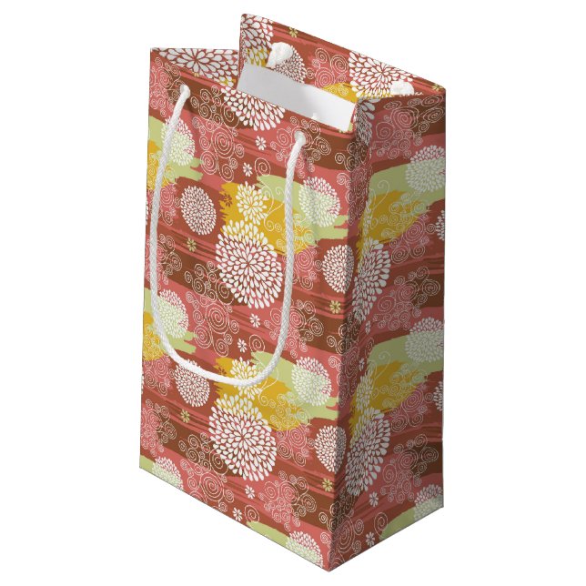 Petit Sac Cadeau Motif floral 2 (Dos Angle)