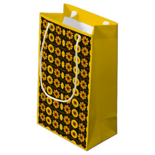Petit Sac Cadeau Motif floral futuriste