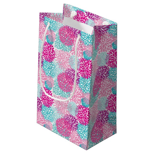 Petit Sac Cadeau Motif floral lumineux 2 (Dos Angle)