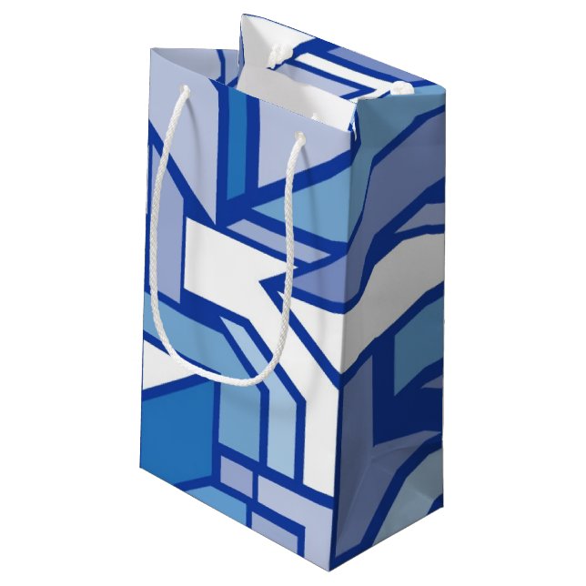 Petit Sac Cadeau Motif géométrique 2 (Dos Angle)