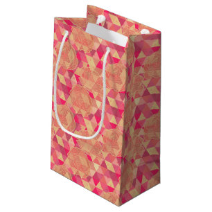 Petit Sac Cadeau Motif géométrique de fleur