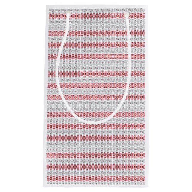 Petit Sac Cadeau Motif géométrique du soleil du matin letton VIII (Devant)