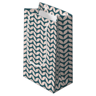 Petit Sac Cadeau Motif géométrique moderne du milieu du siècle en b