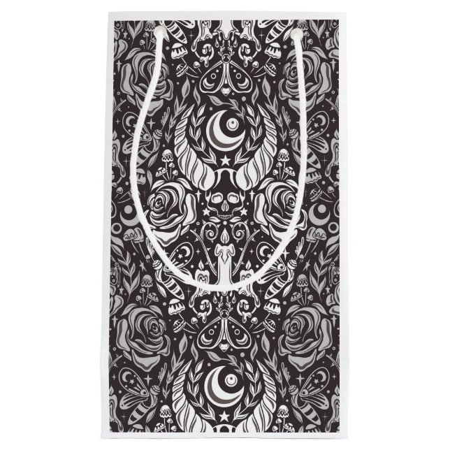 Petit Sac Cadeau Motif gothique monochrome (Devant)