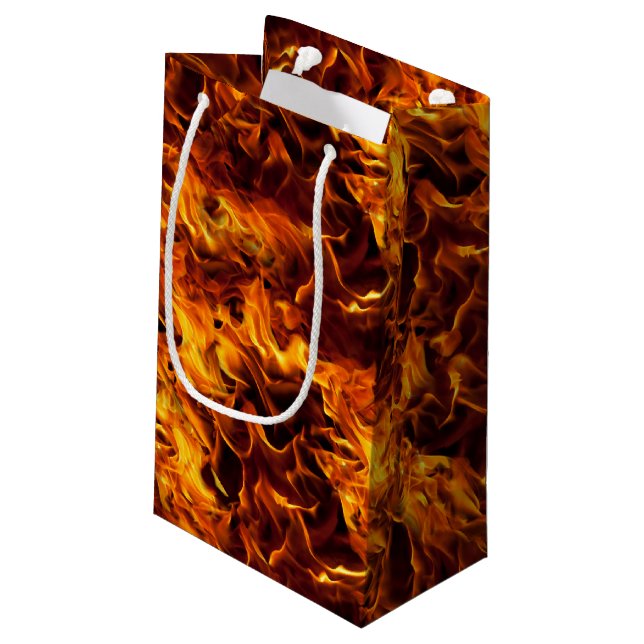 Petit Sac Cadeau Motif incendie et flamme (Dos Angle)