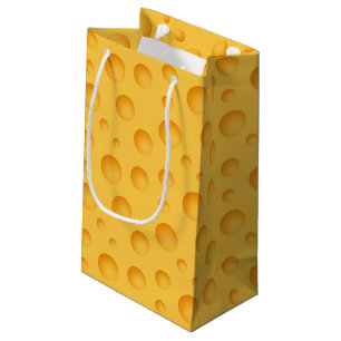 Petit Sac Cadeau Motif jaune de fromage