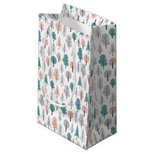 Petit Sac Cadeau Motif mignon de forêt de griffonnage