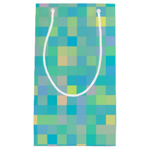 Petit Sac Cadeau Motif mosaïque multicolore élégant tendance joyeux