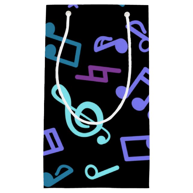 Petit Sac Cadeau Motif musical (Devant)