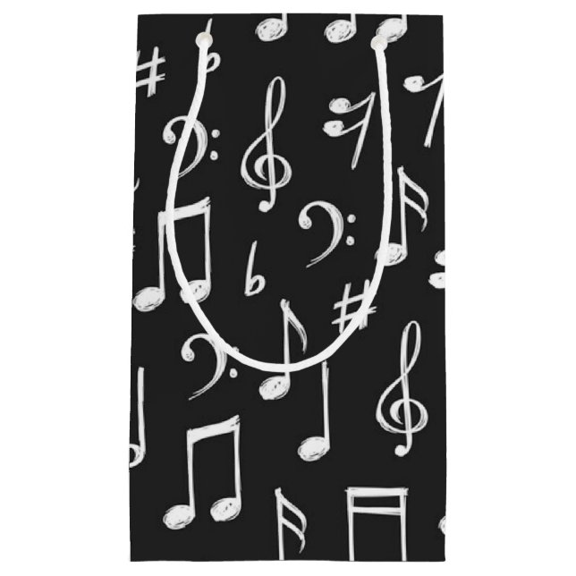 Petit Sac Cadeau Motif musical (Devant)
