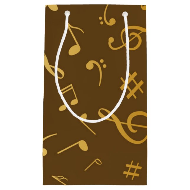 Petit Sac Cadeau Motif musical (Devant)