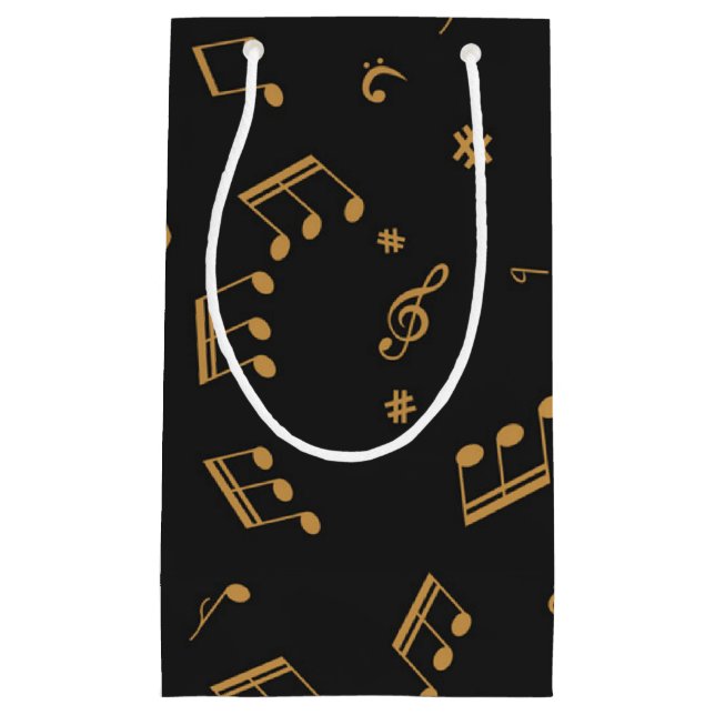 Petit Sac Cadeau Motif musical (Devant)