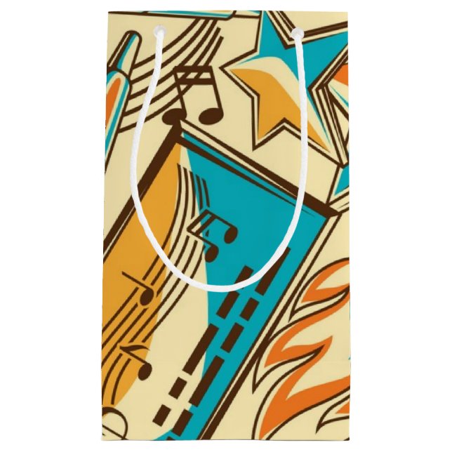 Petit Sac Cadeau Motif musical (Devant)