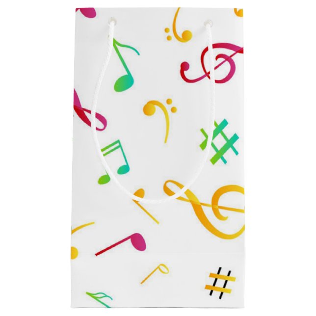 Petit Sac Cadeau Motif musical (Devant)