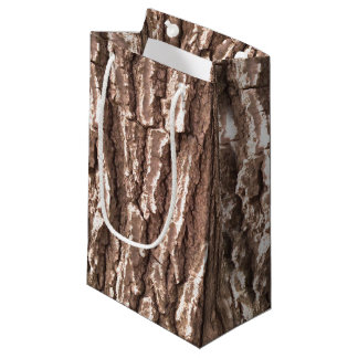 Petit Sac Cadeau Motif naturel de l'écorce d'arbre photo réaliste