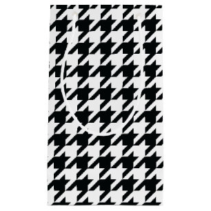 Petit Sac Cadeau Motif noir blanc de Houndstooth