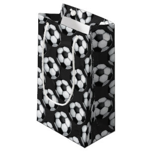 Petit Sac Cadeau Motif noir et blanc de ballon de football